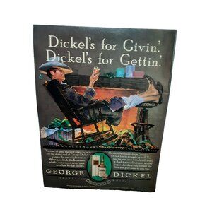 1982 George Dickel Sour Mash Tennessee Whiskey Original Print Ad Vintage 70s